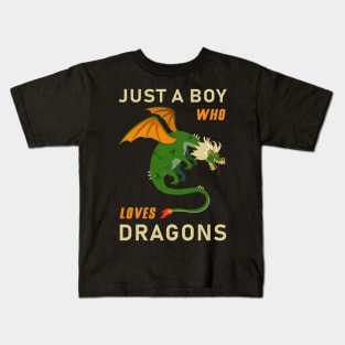 Just a boy who loves dragons Kids T-Shirt